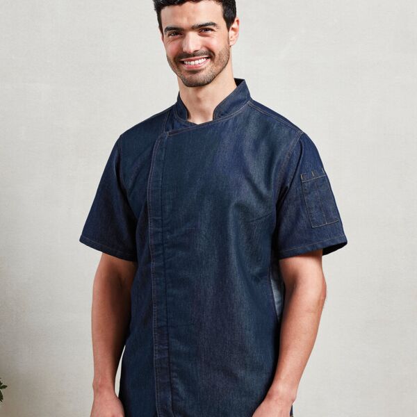 Premier Chef's zip-close short sleeve jacket (PR906) Thumbnail