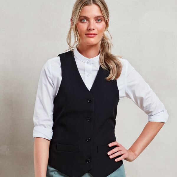Premier women's lined polyester waistcoat (PR623) Thumbnail