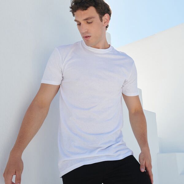 Longline t-shirt with dipped hem (SF258) Thumbnail