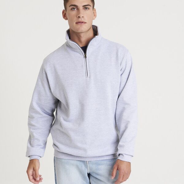 AWDis Sophomore zip neck sweatshirt (JH046) Thumbnail